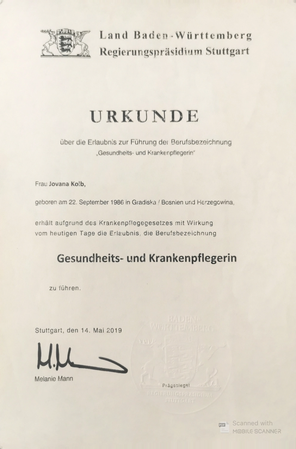 Mobile Fachfusspflege - Zertifikat